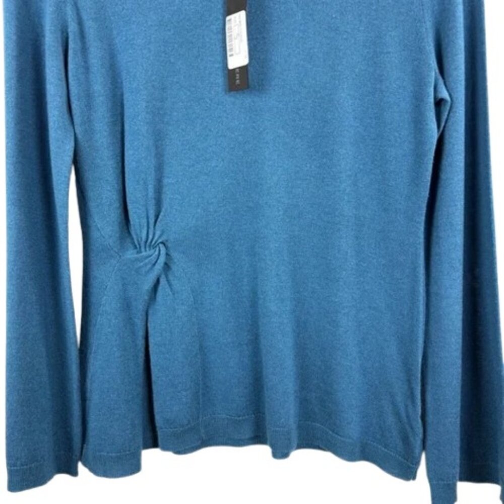 360 Cashmere blue side knot long sleeve sweater size S NWT - Picture 3 of 8